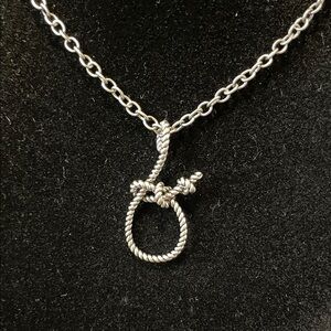 Justin Boots Elegant Silver Lasso Necklace